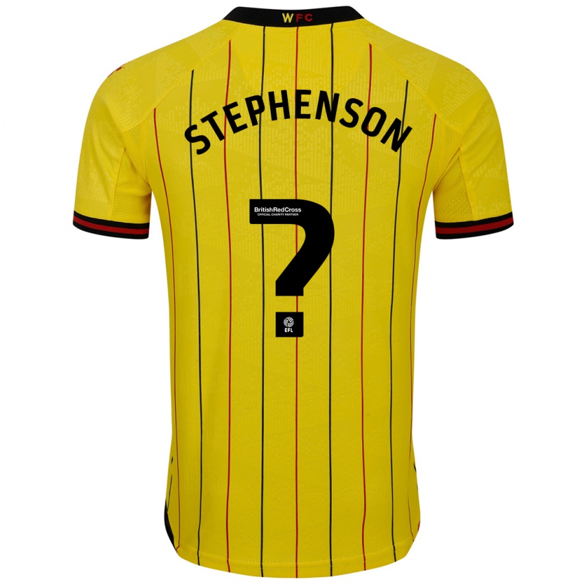 Bambino Maglia Ollie Stephenson #0 Giallo Nero Kit Gara Home 2024/25 Maglietta