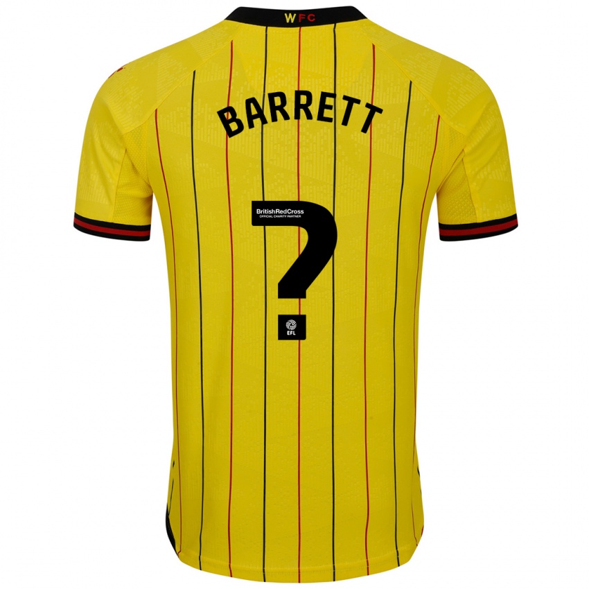 Bambino Maglia Hayden Barrett #0 Giallo Nero Kit Gara Home 2024/25 Maglietta