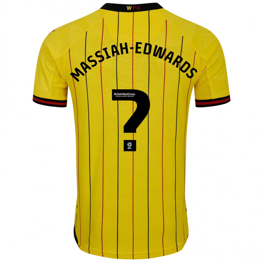 Bambino Maglia Zavier Massiah-Edwards #0 Giallo Nero Kit Gara Home 2024/25 Maglietta