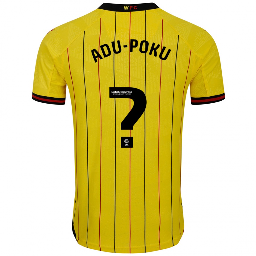 Bambino Maglia Michael Adu-Poku #0 Giallo Nero Kit Gara Home 2024/25 Maglietta