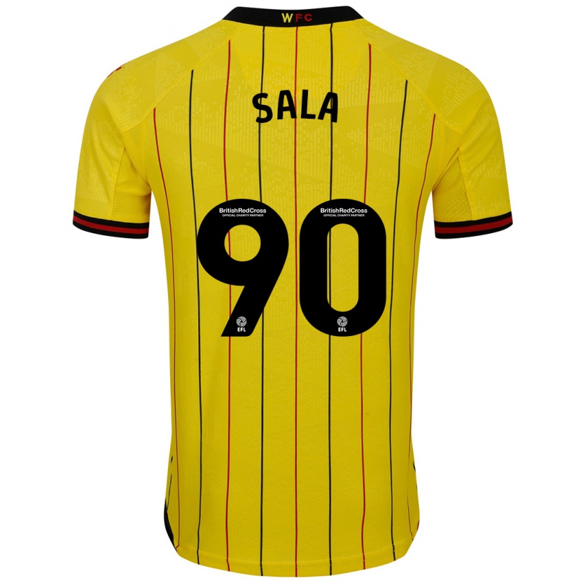 Bambino Maglia Joel Sala #90 Giallo Nero Kit Gara Home 2024/25 Maglietta