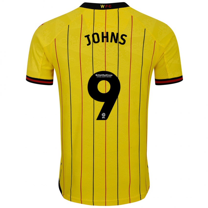 Bambino Maglia Carly Johns #9 Giallo Nero Kit Gara Home 2024/25 Maglietta