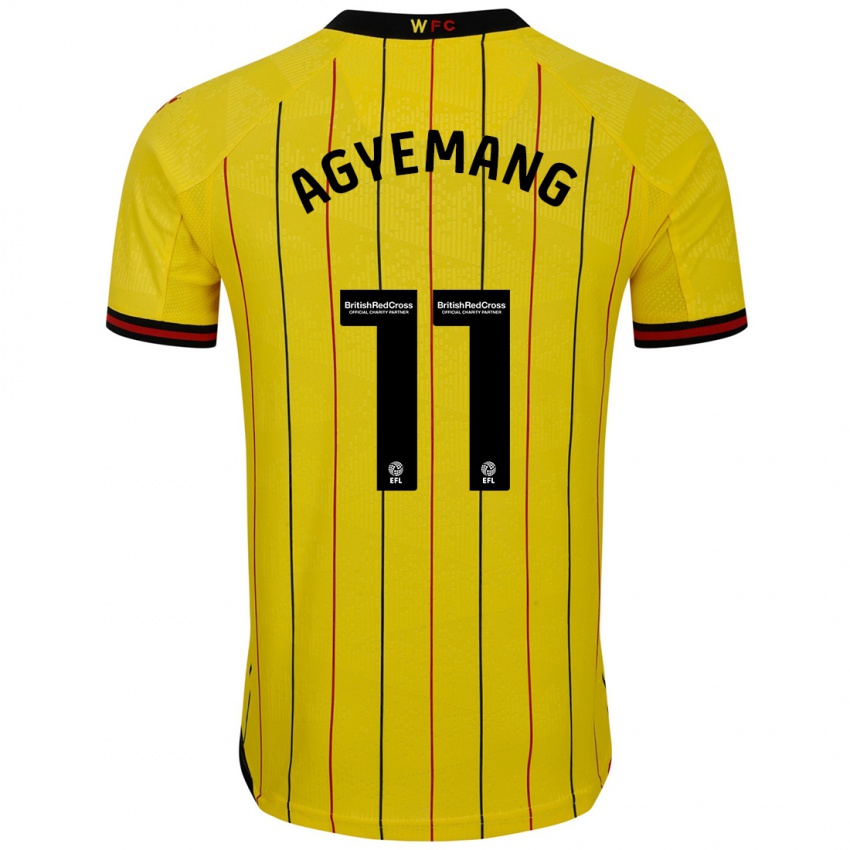 Bambino Maglia Michelle Agyemang #11 Giallo Nero Kit Gara Home 2024/25 Maglietta