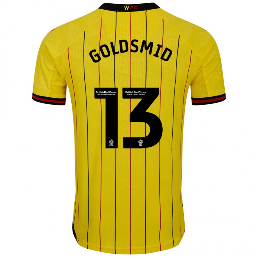 Bambino Maglia Jacqui Goldsmid #13 Giallo Nero Kit Gara Home 2024/25 Maglietta