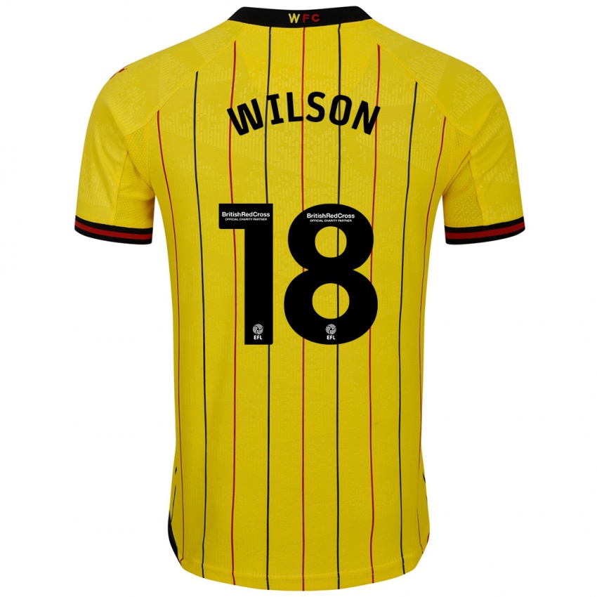 Bambino Maglia Poppy Wilson #18 Giallo Nero Kit Gara Home 2024/25 Maglietta