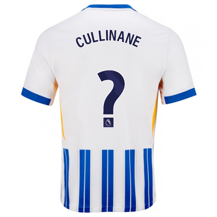 Bambino Maglia Billy-Ray Cullinane #0 Bianco Blu A Righe Kit Gara Home 2024/25 Maglietta