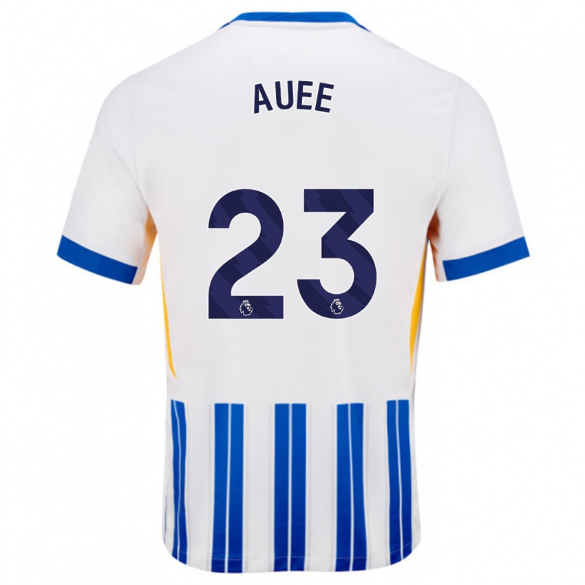 Bambino Maglia Marit Auée #23 Bianco Blu A Righe Kit Gara Home 2024/25 Maglietta