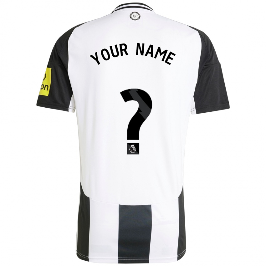 Bambino Maglia Il Tuo Nome #0 Bianco Nero Kit Gara Home 2024/25 Maglietta