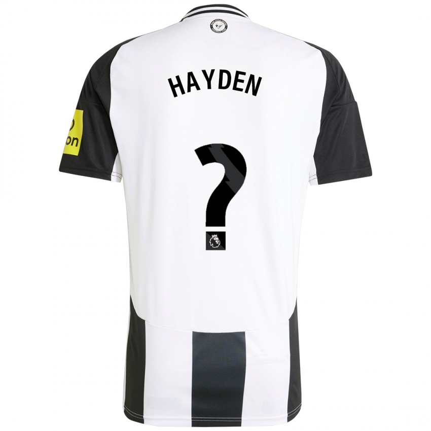 Bambino Maglia Isaac Hayden #0 Bianco Nero Kit Gara Home 2024/25 Maglietta