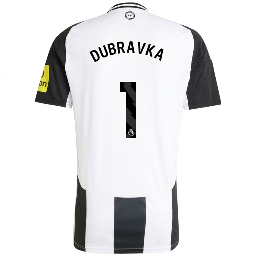 Bambino Maglia Martin Dúbravka #1 Bianco Nero Kit Gara Home 2024/25 Maglietta