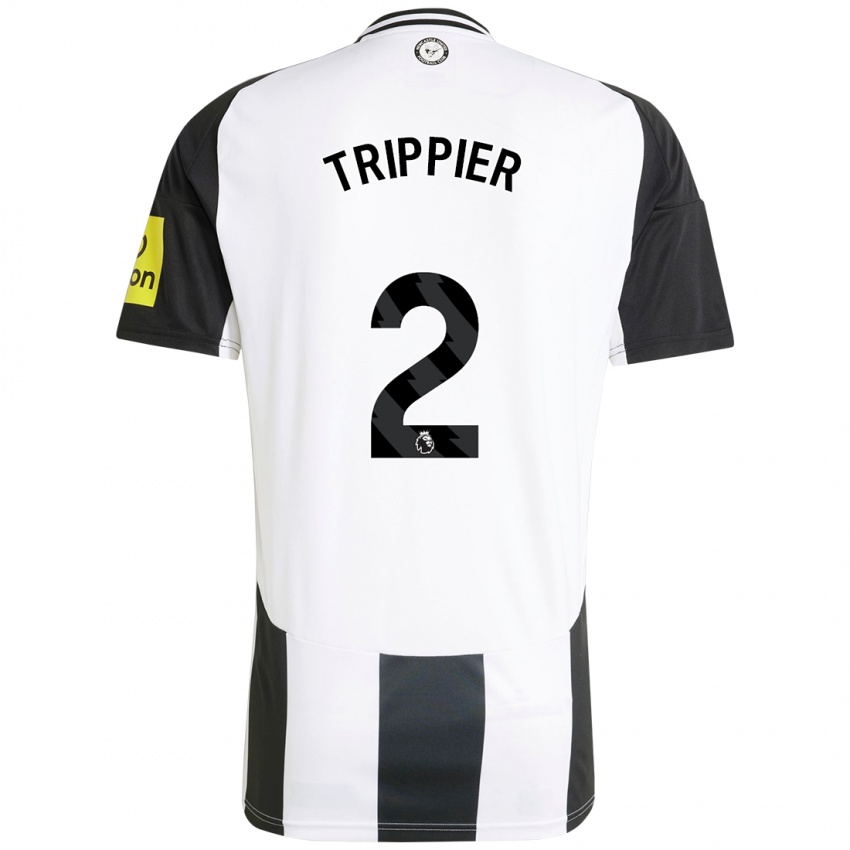 Bambino Maglia Kieran Trippier #2 Bianco Nero Kit Gara Home 2024/25 Maglietta