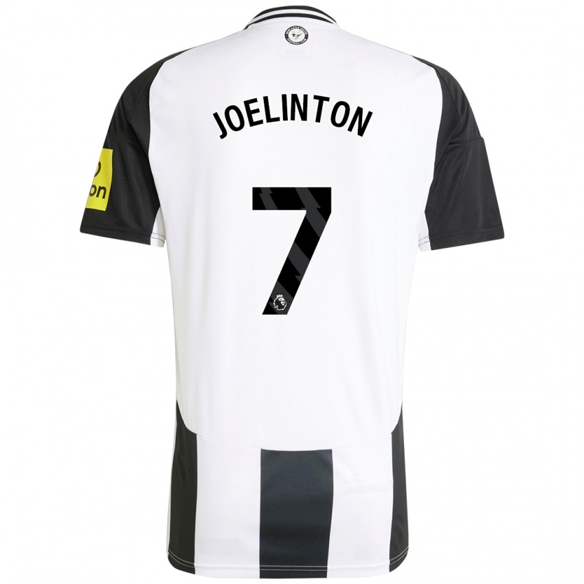 Bambino Maglia Joelinton #7 Bianco Nero Kit Gara Home 2024/25 Maglietta