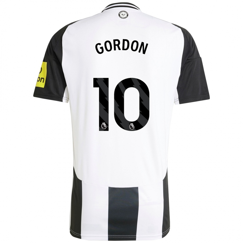 Bambino Maglia Anthony Gordon #10 Bianco Nero Kit Gara Home 2024/25 Maglietta