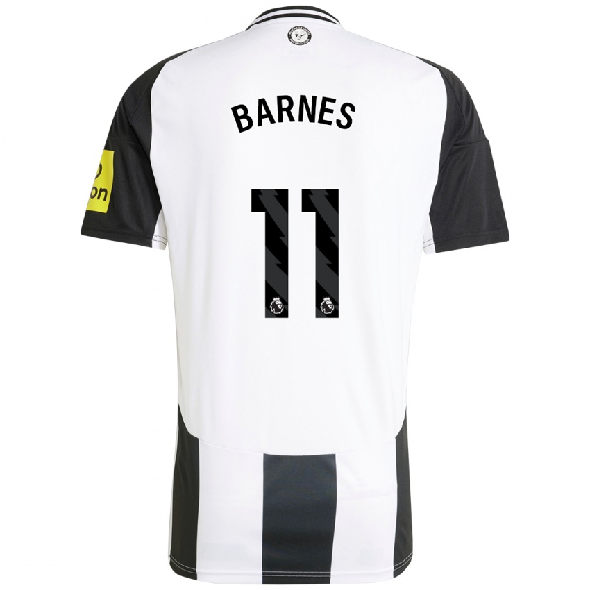 Bambino Maglia Harvey Barnes #11 Bianco Nero Kit Gara Home 2024/25 Maglietta