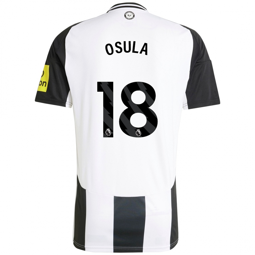 Bambino Maglia William Osula #18 Bianco Nero Kit Gara Home 2024/25 Maglietta