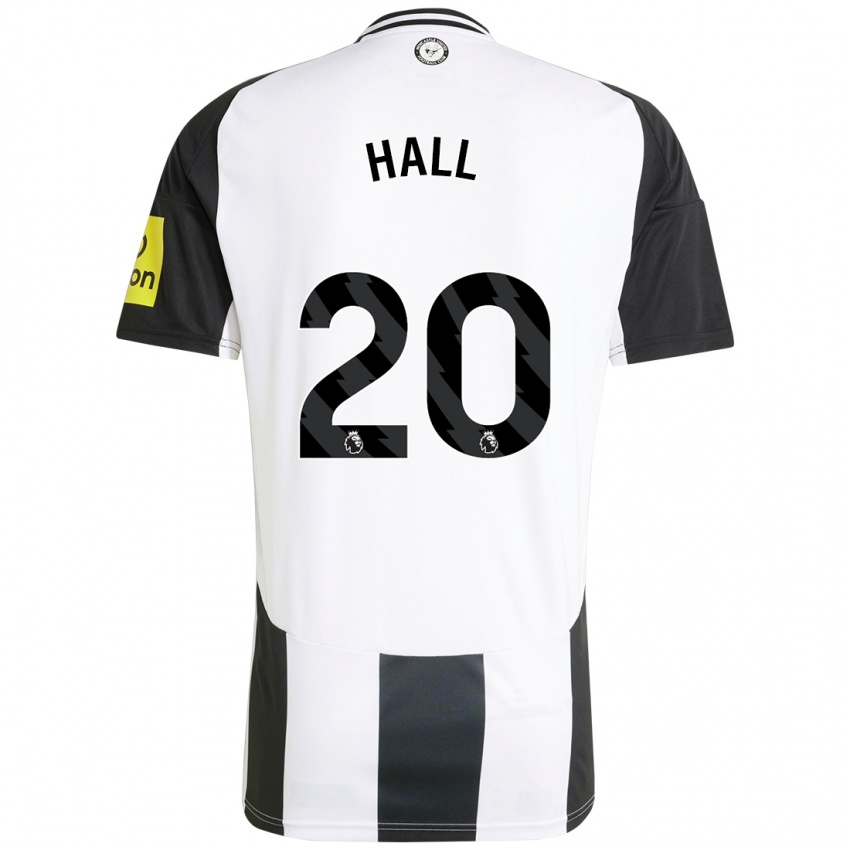 Bambino Maglia Lewis Hall #20 Bianco Nero Kit Gara Home 2024/25 Maglietta