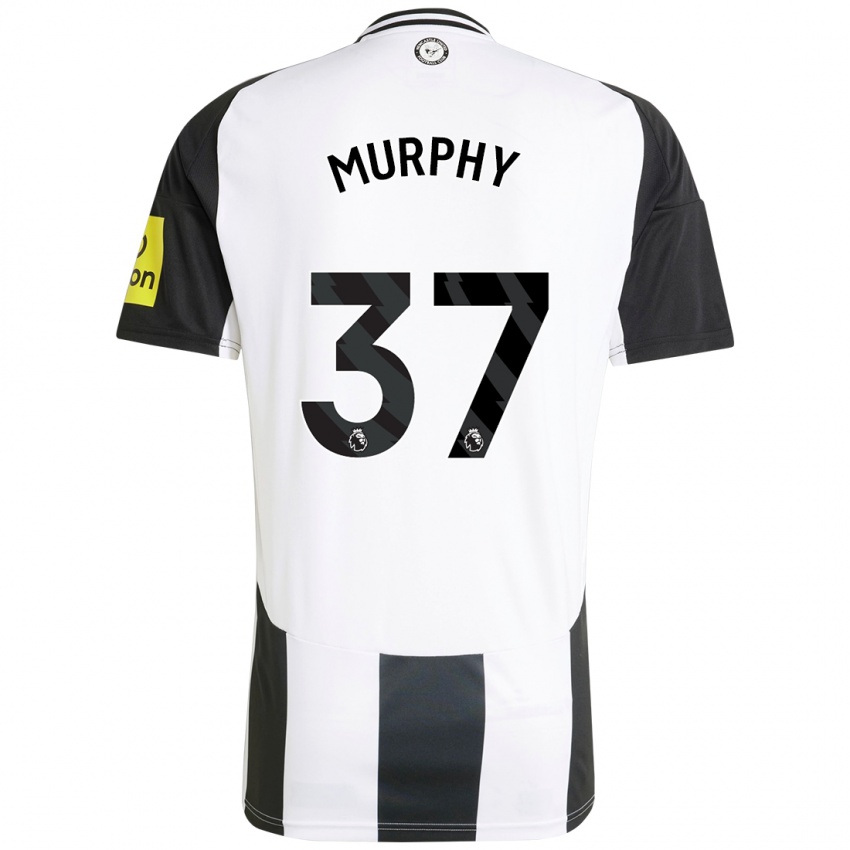 Bambino Maglia Alex Murphy #37 Bianco Nero Kit Gara Home 2024/25 Maglietta