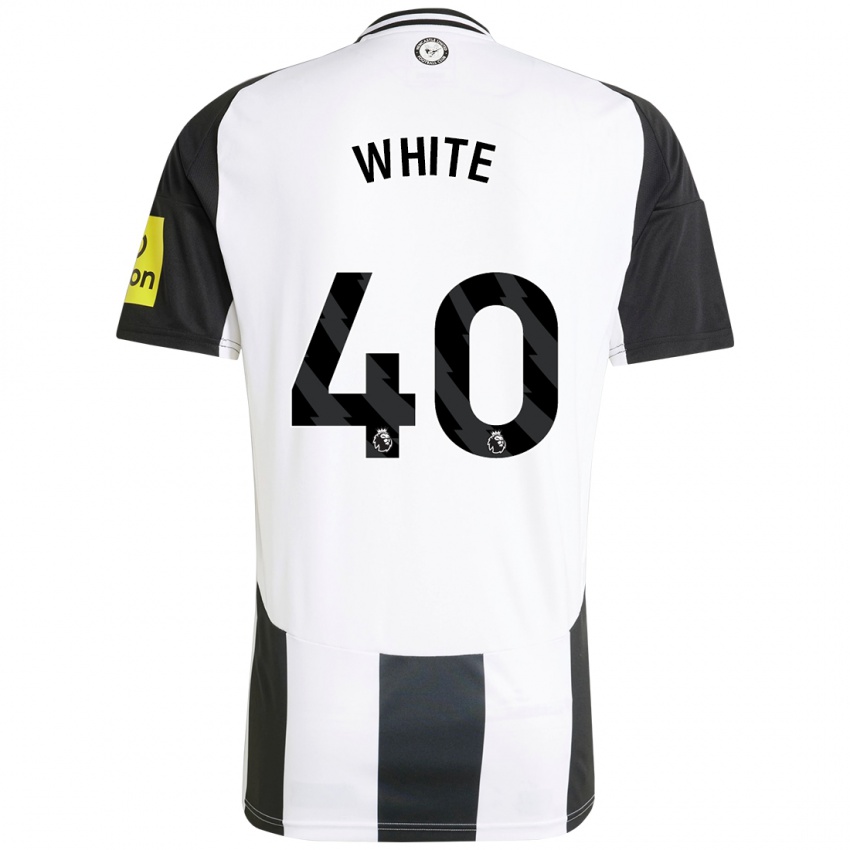 Bambino Maglia Joe White #40 Bianco Nero Kit Gara Home 2024/25 Maglietta