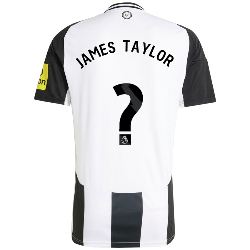 Bambino Maglia James Taylor #0 Bianco Nero Kit Gara Home 2024/25 Maglietta