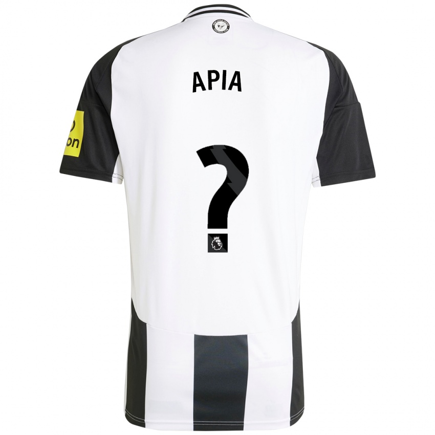 Bambino Maglia Aaron Apia #0 Bianco Nero Kit Gara Home 2024/25 Maglietta