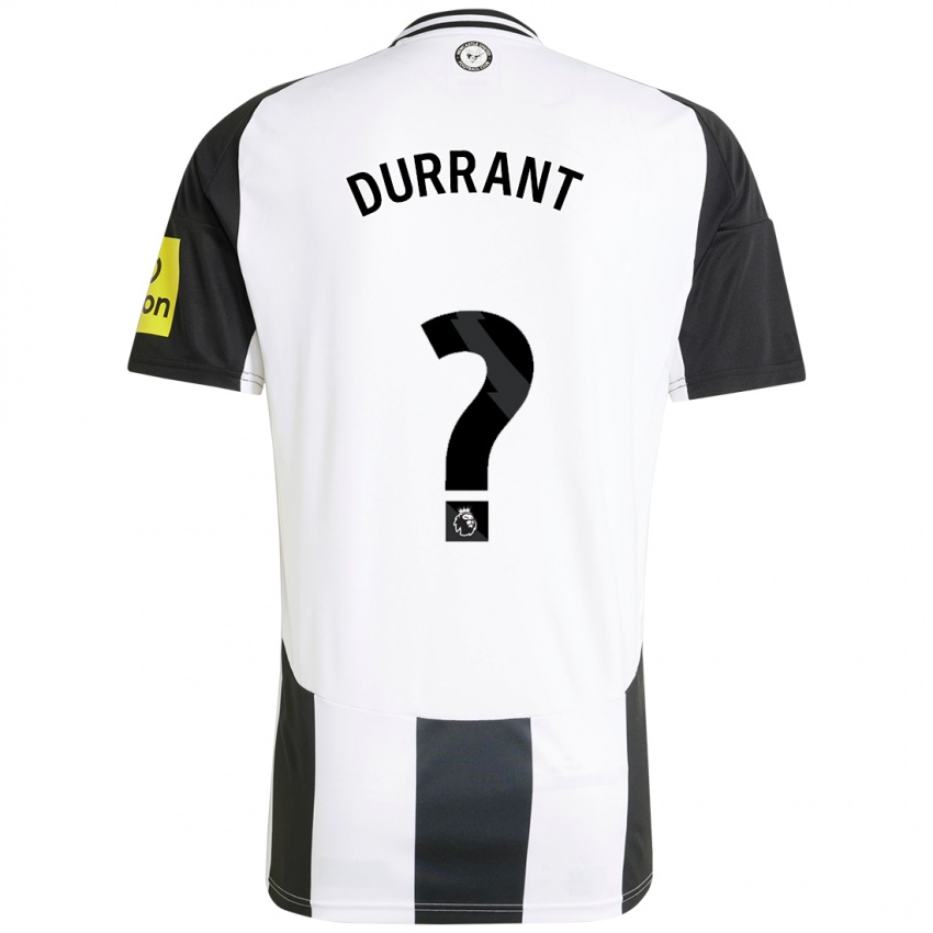 Bambino Maglia Jake Durrant #0 Bianco Nero Kit Gara Home 2024/25 Maglietta