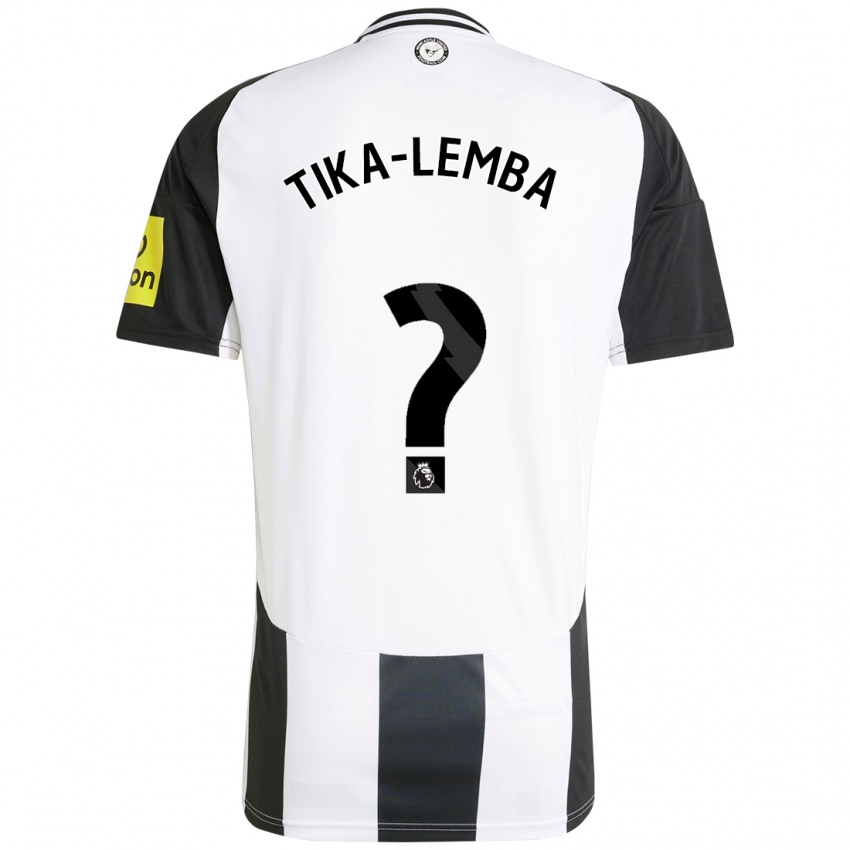 Bambino Maglia Ezra Tika-Lemba #0 Bianco Nero Kit Gara Home 2024/25 Maglietta