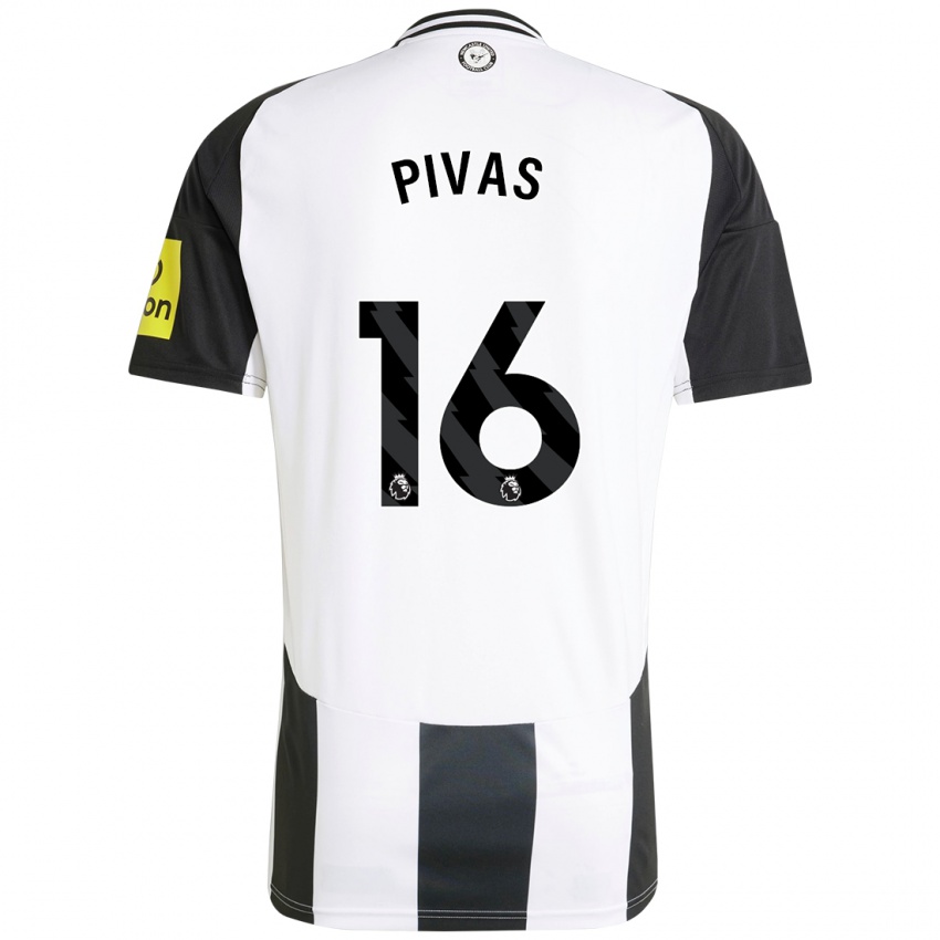 Bambino Maglia Miodrag Pivas #16 Bianco Nero Kit Gara Home 2024/25 Maglietta