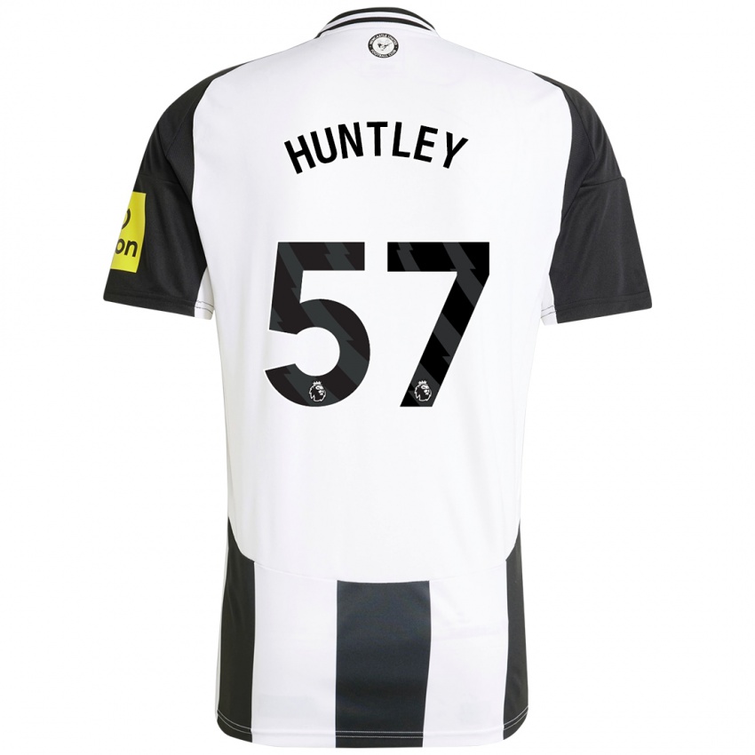 Bambino Maglia James Huntley #57 Bianco Nero Kit Gara Home 2024/25 Maglietta