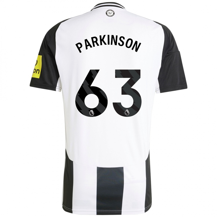 Bambino Maglia Ben Parkinson #63 Bianco Nero Kit Gara Home 2024/25 Maglietta