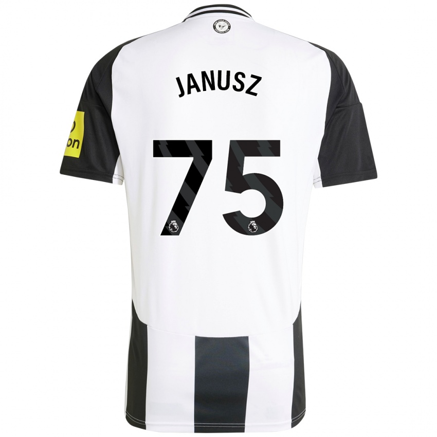 Bambino Maglia Adrian Janusz #75 Bianco Nero Kit Gara Home 2024/25 Maglietta