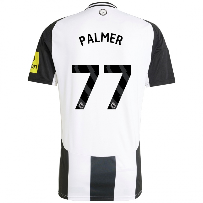 Bambino Maglia Darren Palmer #77 Bianco Nero Kit Gara Home 2024/25 Maglietta