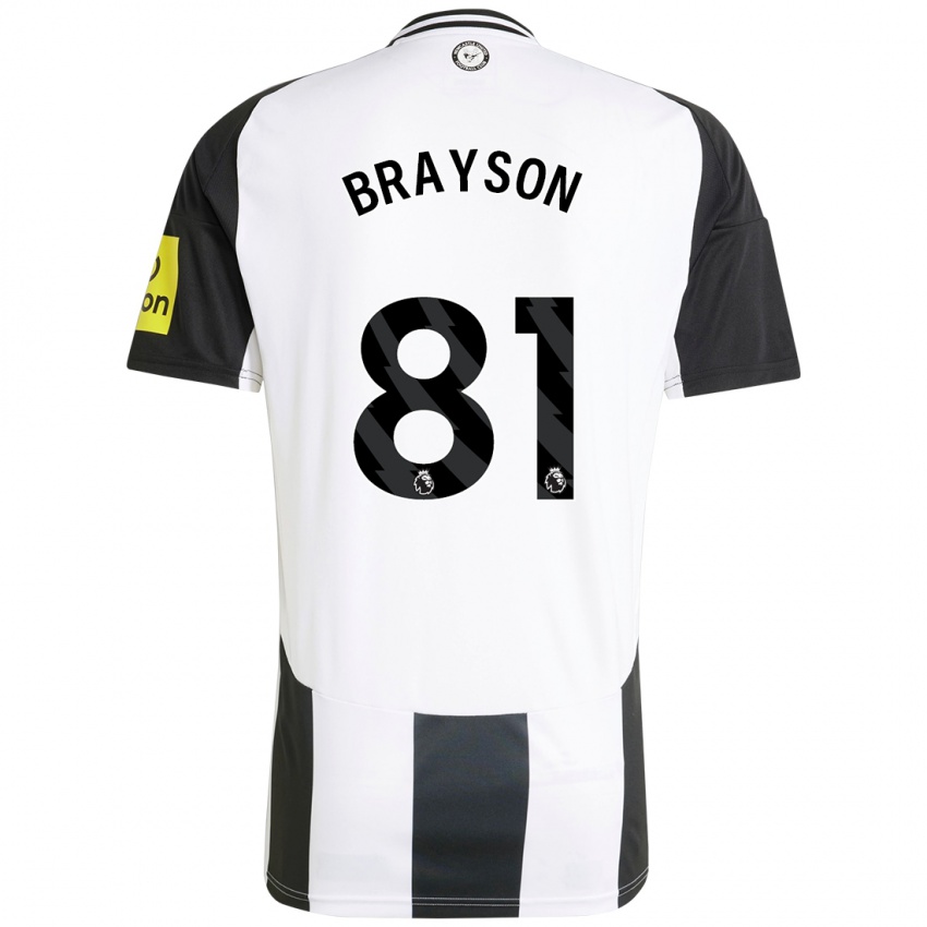 Bambino Maglia Joe Brayson #81 Bianco Nero Kit Gara Home 2024/25 Maglietta