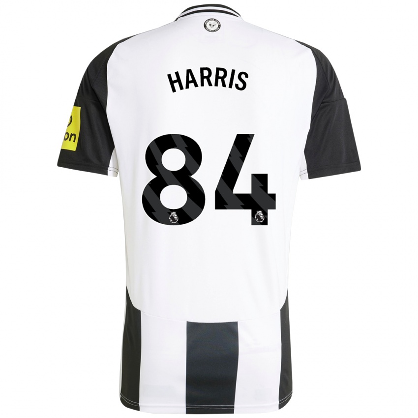 Bambino Maglia Aidan Harris #84 Bianco Nero Kit Gara Home 2024/25 Maglietta