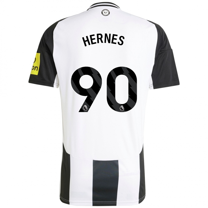 Bambino Maglia Travis Hernes #90 Bianco Nero Kit Gara Home 2024/25 Maglietta