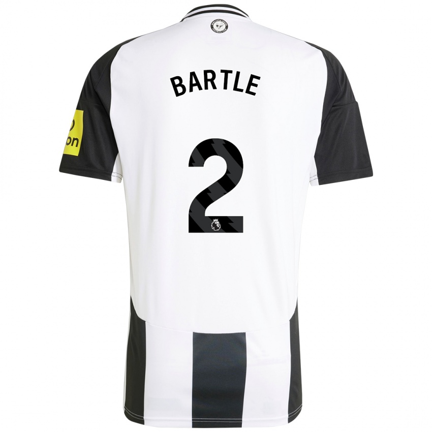 Bambino Maglia Jodie Bartle #2 Bianco Nero Kit Gara Home 2024/25 Maglietta