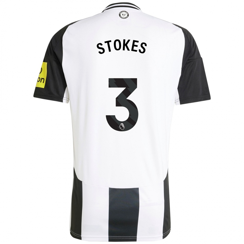 Bambino Maglia Demi Stokes #3 Bianco Nero Kit Gara Home 2024/25 Maglietta