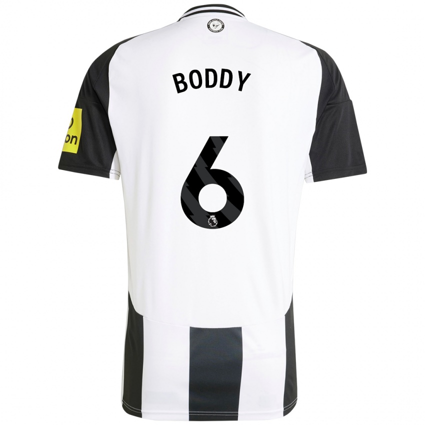 Bambino Maglia Elysia Boddy #6 Bianco Nero Kit Gara Home 2024/25 Maglietta