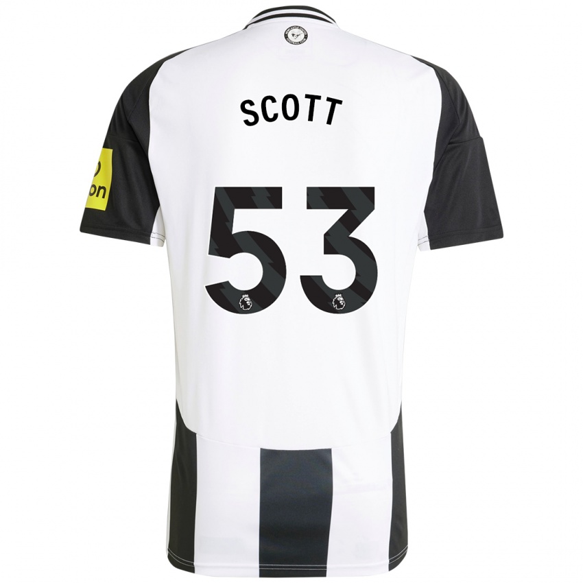 Bambino Maglia Joshua Scott #53 Bianco Nero Kit Gara Home 2024/25 Maglietta