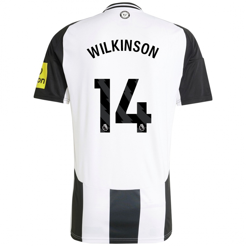 Bambino Maglia Sharna Wilkinson #14 Bianco Nero Kit Gara Home 2024/25 Maglietta