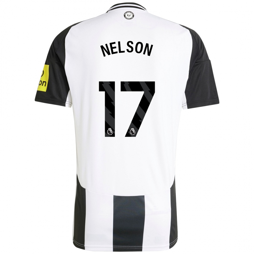 Bambino Maglia Erin Nelson #17 Bianco Nero Kit Gara Home 2024/25 Maglietta