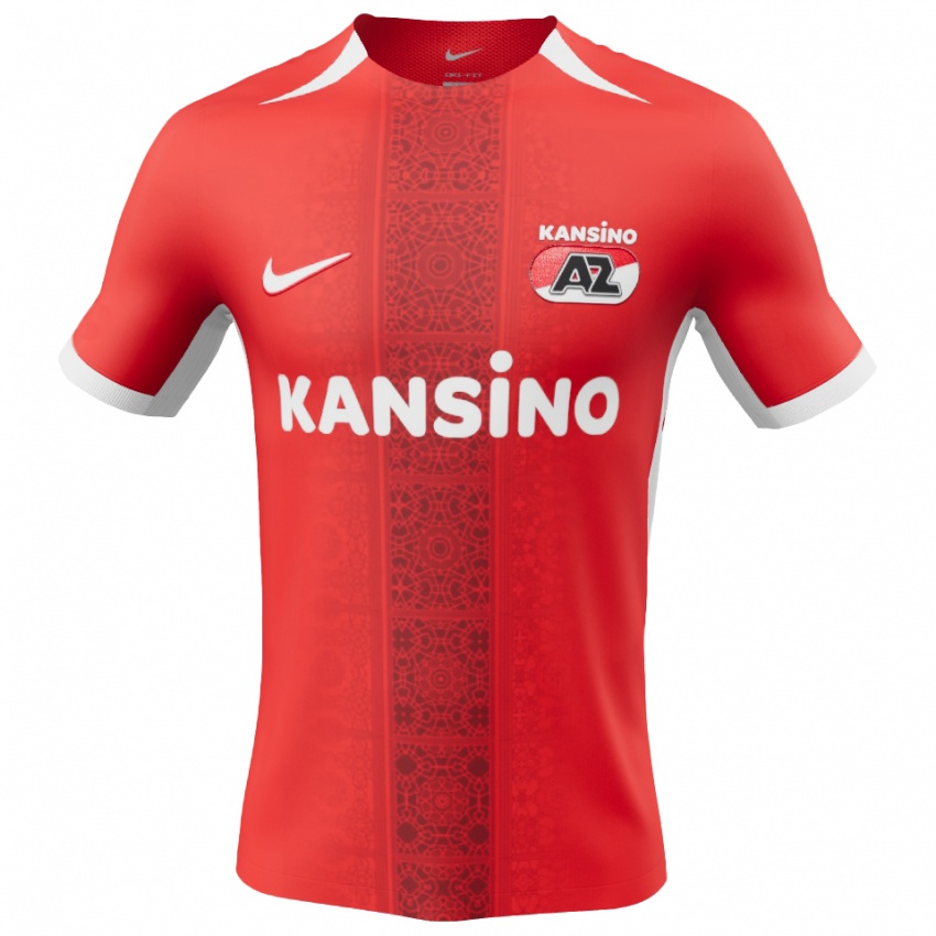 Bambino Maglia Ezra Punselie #0 Rosso Bianco Kit Gara Home 2024/25 Maglietta