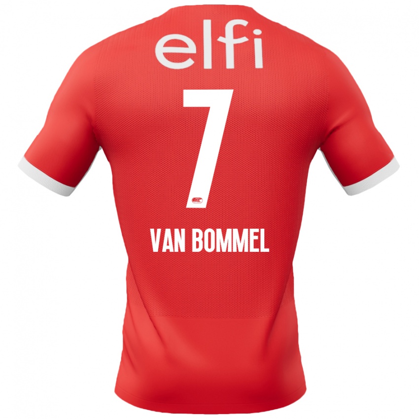 Bambino Maglia Ruben Van Bommel #7 Rosso Bianco Kit Gara Home 2024/25 Maglietta