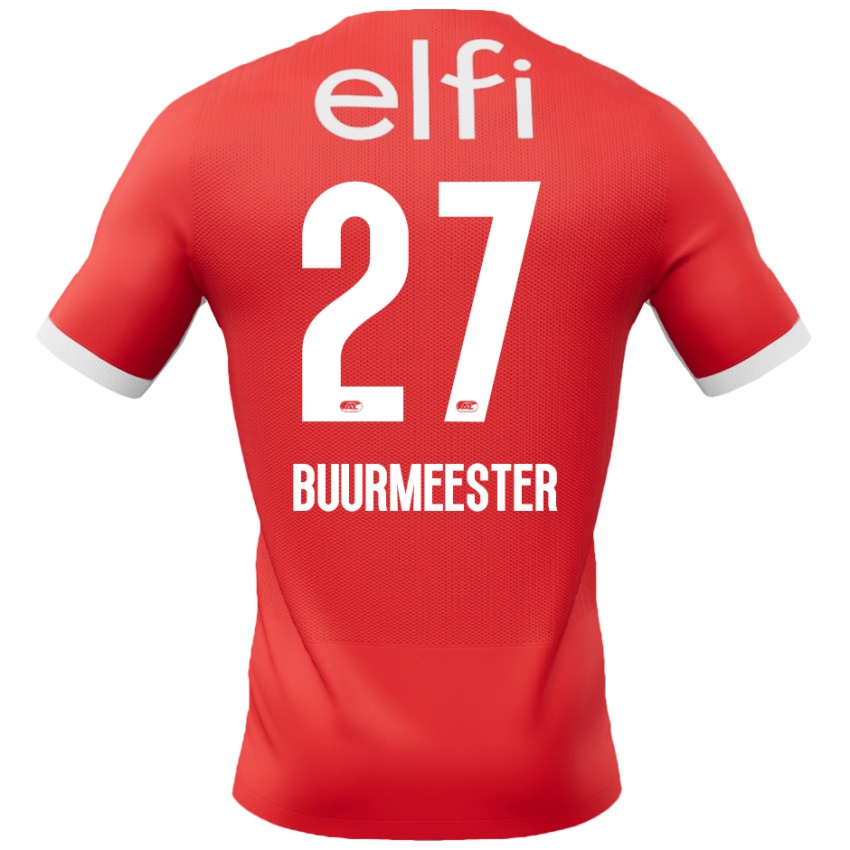 Bambino Maglia Zico Buurmeester #27 Rosso Bianco Kit Gara Home 2024/25 Maglietta