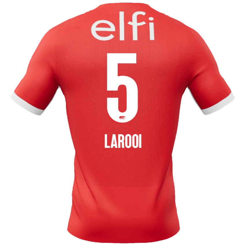 Bambino Maglia Finn Larooi #5 Rosso Bianco Kit Gara Home 2024/25 Maglietta