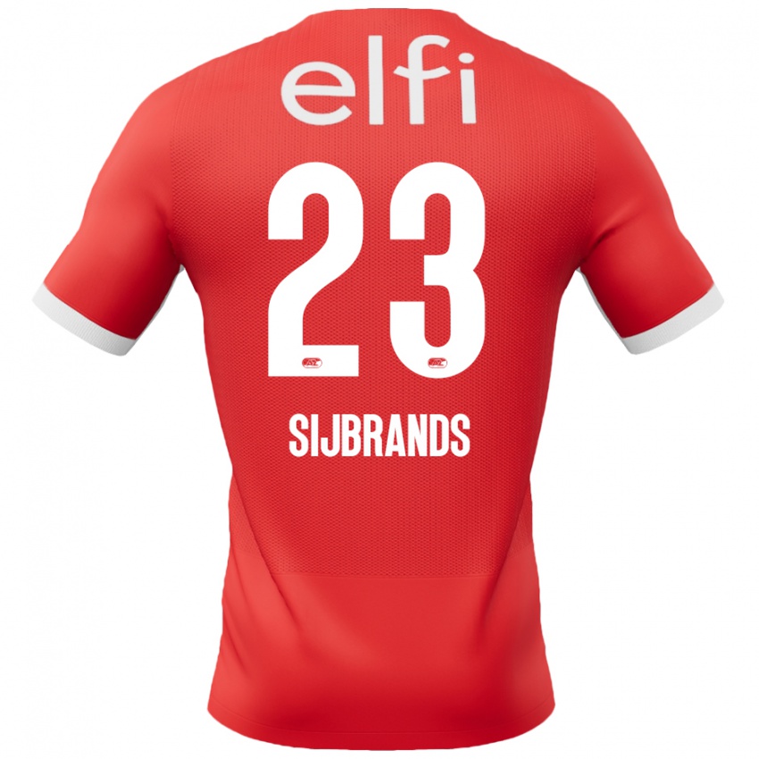 Bambino Maglia Julian Sijbrands #23 Rosso Bianco Kit Gara Home 2024/25 Maglietta