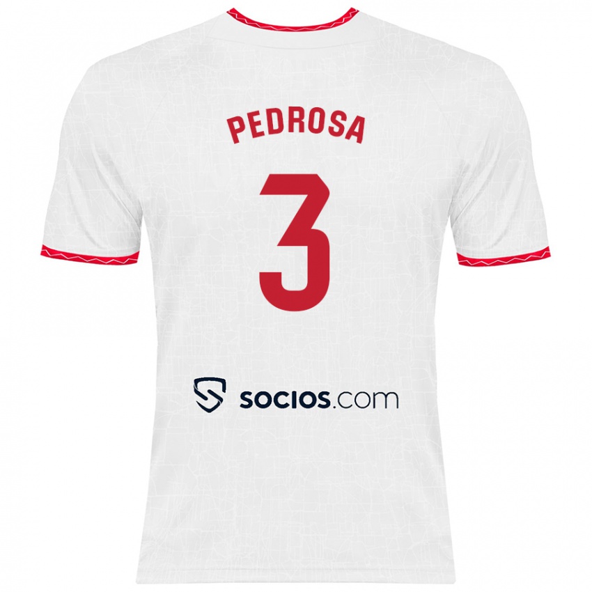 Bambino Maglia Adrià Pedrosa #3 Bianco Rosso Kit Gara Home 2024/25 Maglietta