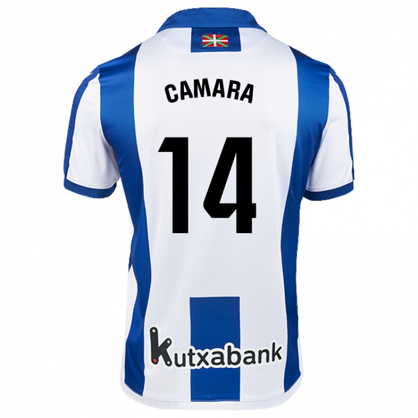 Bambino Maglia Ibra Cámara #14 Bianco Blu Kit Gara Home 2024/25 Maglietta