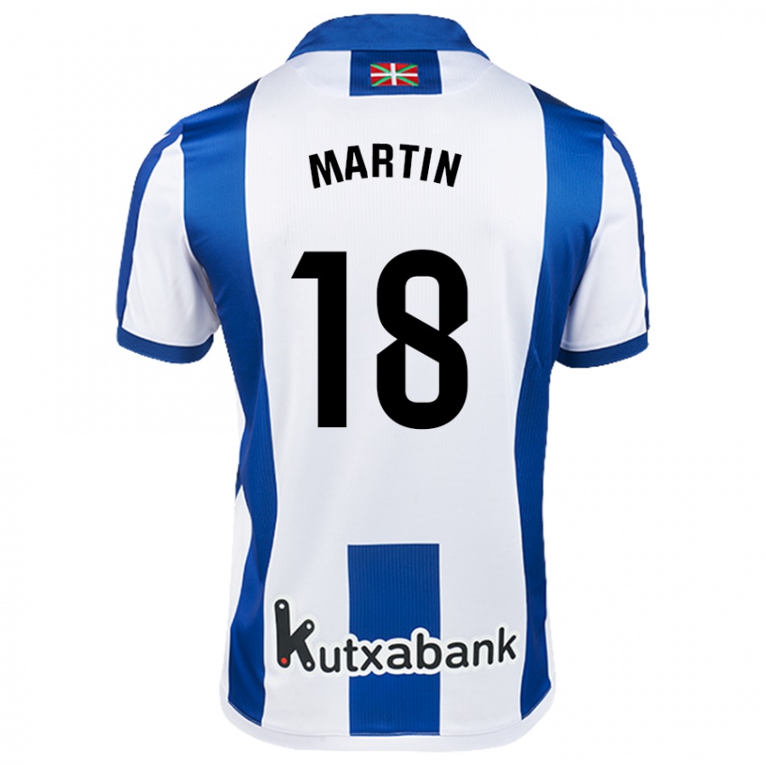 Bambino Maglia Hugo Martín #18 Bianco Blu Kit Gara Home 2024/25 Maglietta