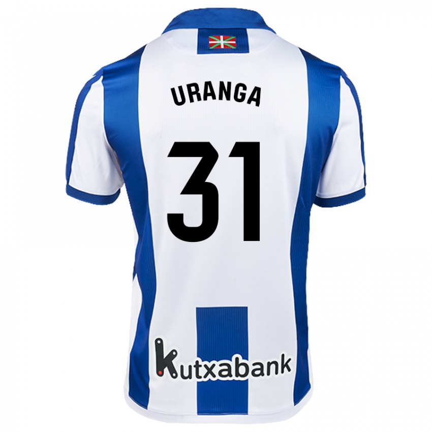 Bambino Maglia Haizea Uranga Agirre #31 Bianco Blu Kit Gara Home 2024/25 Maglietta