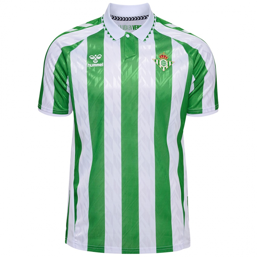 Bambino Maglia Paco Esteban #0 Verde Bianco A Righe Kit Gara Home 2024/25 Maglietta